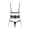 Komplet bielizny Obsessive Lobellis czarny M/L