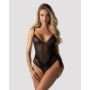 Body otwarte Obsessive Blomentis czarne XS/S