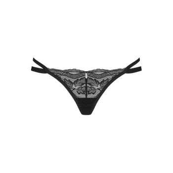 Stringi koronkowe Nutris Obsessive czarne XL/2XL