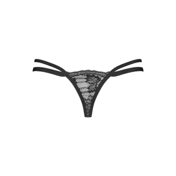 Stringi koronkowe Nutris Obsessive czarne XL/2XL