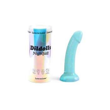 Dildo realistyczne silikonowe Nightfall Love to Love niebieskie 14 cm