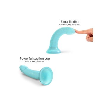 Dildo realistyczne silikonowe Nightfall Love to Love niebieskie 14 cm