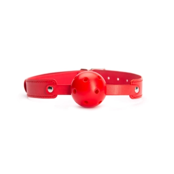 Knebel kulowy Argus czerwony oddychający 4 cm