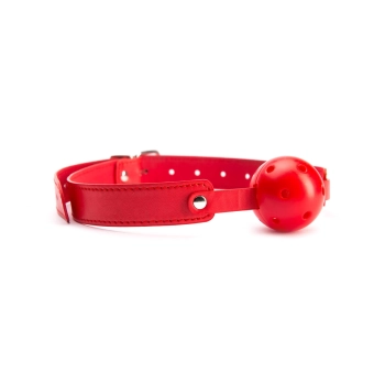 Knebel kulowy Argus czerwony oddychający 4 cm