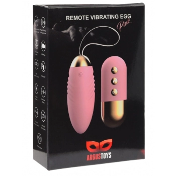 Wibrujące jajko zdalne rozgrzewane Argus różowe silikonowe USB 8 cm