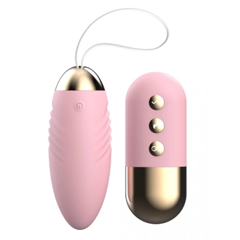 Wibrujące jajko zdalne rozgrzewane Argus różowe silikonowe USB 8 cm