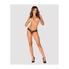 Stringi otwarte Obsessive Glandez czarne XS/S