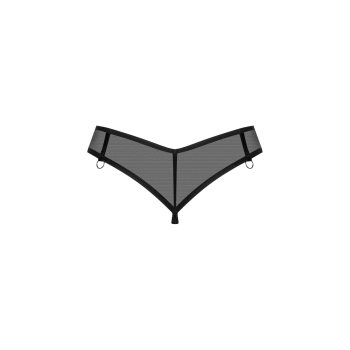 Stringi otwarte Obsessive Glandez czarne XL 2XL