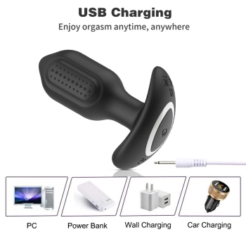 Wibrujący korek analny Bliss APP silikonowy USB