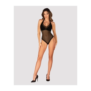 Koronkowe czarne body Medilla Obsessive XL/2XL