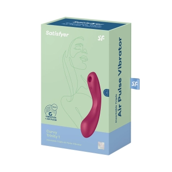 Wibrator silikonowy Satisfyer Curvy Trinity 1 czerwony USB