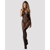 Bodystocking Obsessive F241 czarny siateczkowy otwarty S/M/L