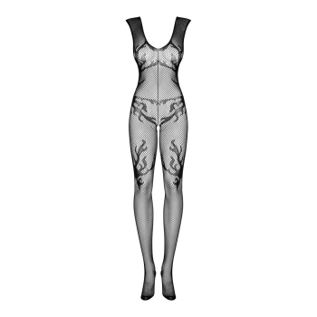 Bodystocking Obsessive F241 czarny siateczkowy otwarty S/M/L