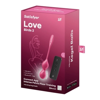Wibrujące silikonowe kulki miłości Satisfyer Love Birds 2 z aplikacją