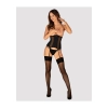 Erotyczny gorset z fiszbinami i stringi Obsessive Chic Amoria czarne M/L