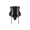 Erotyczny gorset z fiszbinami i stringi Obsessive Chic Amoria czarne M/L