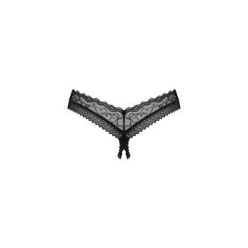 Stringi otwarte Medilla Obsessive czarne koronki M/L