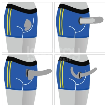 Chic Strap-On shorts (36 - 39 inch waist) Blue