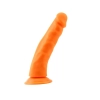 Dildo silikonowe Steven.R pomarańczowe z przyssawką 22 cm