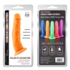 Dildo silikonowe Steven.R pomarańczowe z przyssawką 22 cm