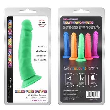 Dildo silikonowe Steven.R zielone z przyssawką 22.5 cm