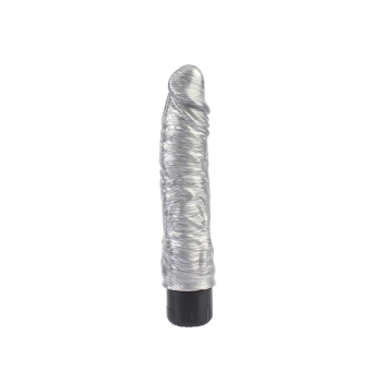 Wibrator realistyczny Chubby Beau Silver srebrny 22 cm DarkMuscle