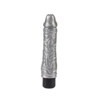 Wibrator realistyczny Chubby Beau Silver srebrny 22 cm DarkMuscle