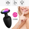 Wibrujący korek analny zdalny Power Escorts czarny silikonowy USB 10 cm