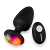 Wibrujący korek analny zdalny Power Escorts czarny silikonowy USB 10 cm