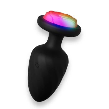 Wibrujący korek analny zdalny Power Escorts czarny silikonowy USB 10 cm
