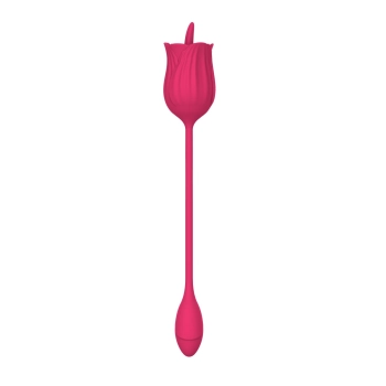 Stymulator liżący z wibrującym jajkiem silikonowy USB B Series Magic