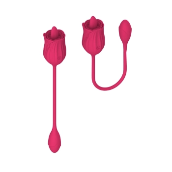 Stymulator liżący z wibrującym jajkiem silikonowy USB B Series Magic