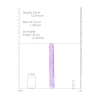 Podwójne dildo realistyczne RealRock przezroczyste 34 cm