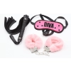 Zestaw bondage Fetish Fever 3 elementy różowo czarny