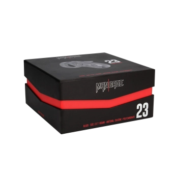 Pas cnoty silikonowy ManCage Model 23 czarny 6,5 cm
