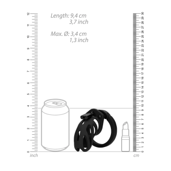 Pas cnoty ManCage Model 24 czarny 9 cm