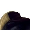 Maska BDSM z blond kucykiem Ouch! czarna 55 cm