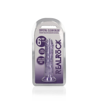 Żelowe przezroczyste dildo realistyczne z przyssawką RealRock 14,5 cm