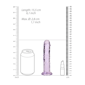 Żelowe przezroczyste dildo realistyczne z przyssawką RealRock 14,5 cm