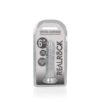 Dildo realistyczne RealRock przezroczyste z przyssawką 14 5 cm