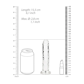 Dildo realistyczne RealRock przezroczyste z przyssawką 14 5 cm