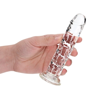 Dildo realistyczne RealRock przezroczyste z przyssawką 14 5 cm