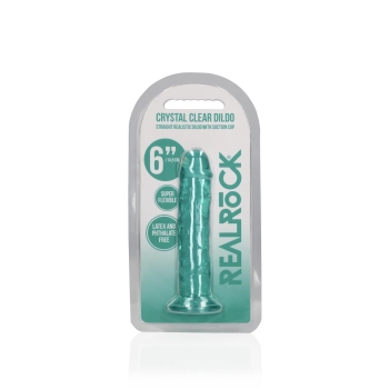 Dildo żelowe realistyczne z przyssawką przezroczyste RealRock 14,5 cm