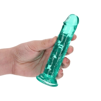 Dildo żelowe realistyczne z przyssawką przezroczyste RealRock 14,5 cm