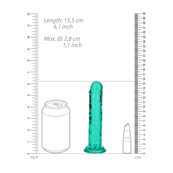 Dildo żelowe realistyczne z przyssawką przezroczyste RealRock 14,5 cm