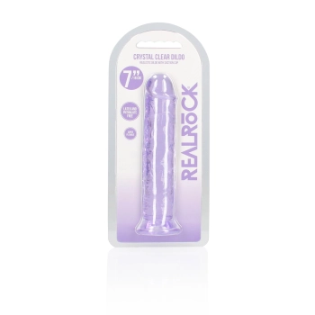 Przezroczyste realistyczne dildo z przyssawką RealRock 18 cm