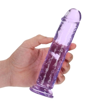 Przezroczyste realistyczne dildo z przyssawką RealRock 18 cm