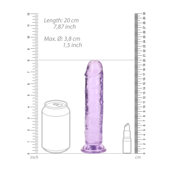 Przezroczyste realistyczne dildo z przyssawką RealRock 18 cm
