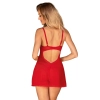 Czerwony babydoll z stringami Obsessive Chilisa M/L