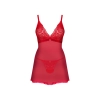 Czerwony babydoll z stringami Obsessive Chilisa M/L